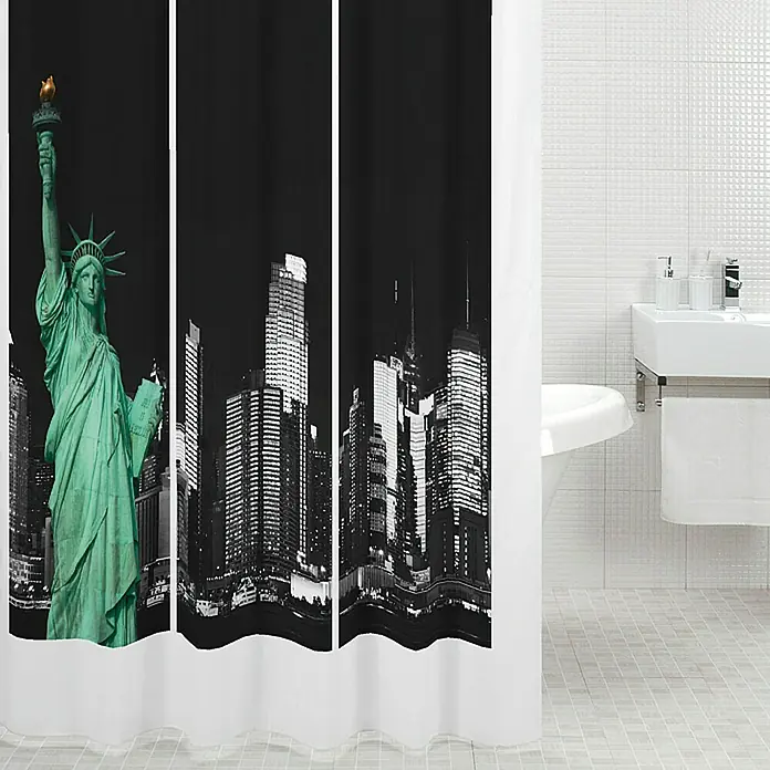 Venus Textil-Duschvorhang New York - 120 x 200 cm, 100 % Polyester