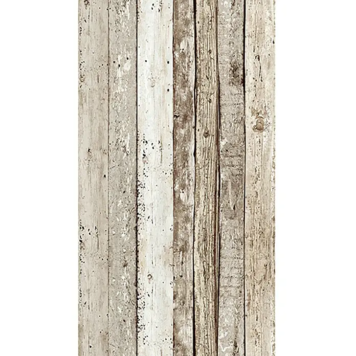 AS Creation Samoljepljiva pločica pop.up - Daske, Bež-smeđe boje, 35 cm x 2,5 m - Pogled sprijeda