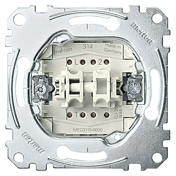 Merten Serienschalter-Einsatz - 10 A, Unterputz - Vorderansicht