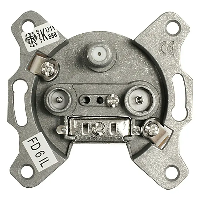 Voltomat MIKRO SAT-Antennendosen-Einsatz - 3 Anschlüsse - Vorderansicht