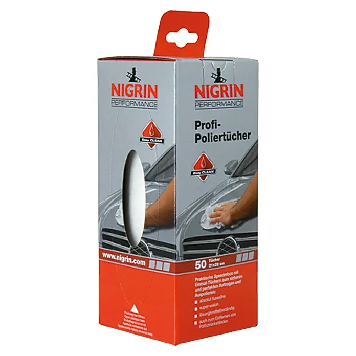 Nigrin Performance Poliertücher - 50 Stk., Fusselfrei - Vorderansicht