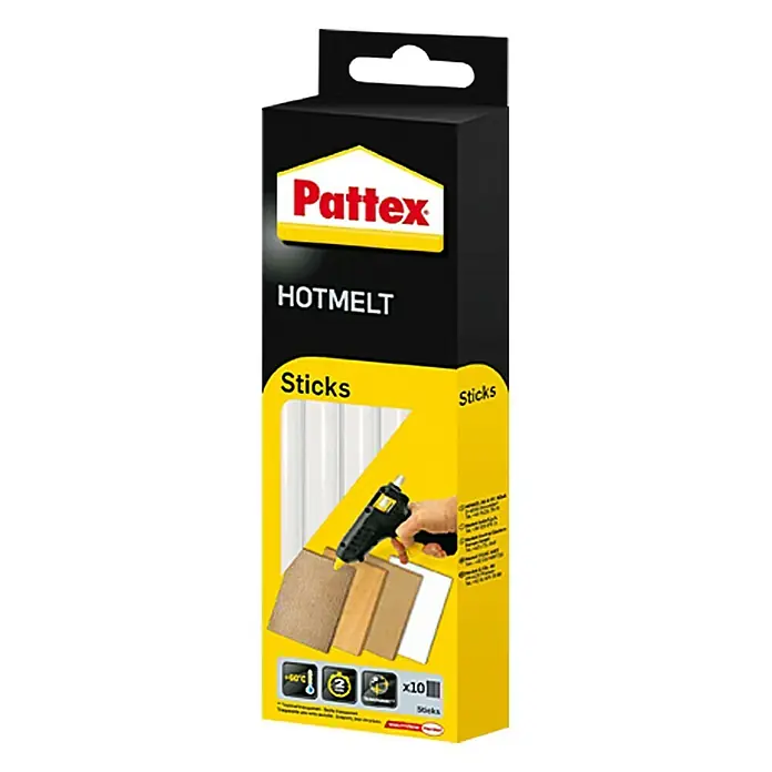 Pattex Klebepatronen - 10 Stk., Durchmesser Klebepatrone: 11 mm - Vorderansicht
