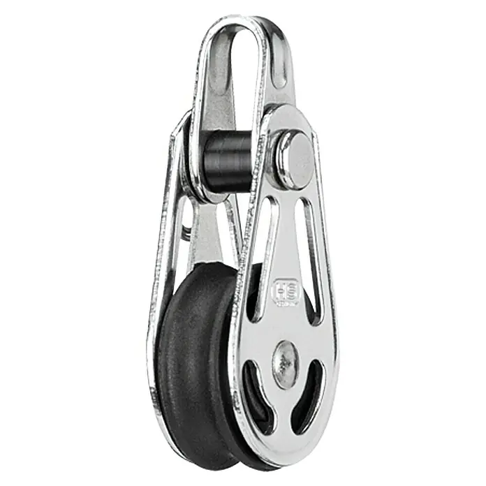 Sprenger Mini-Block - 6 mm, Mit Bügel, 1 Rolle, 25 x 9,2 mm, Arbeitslast: 175 kg - Linke Seitenansicht