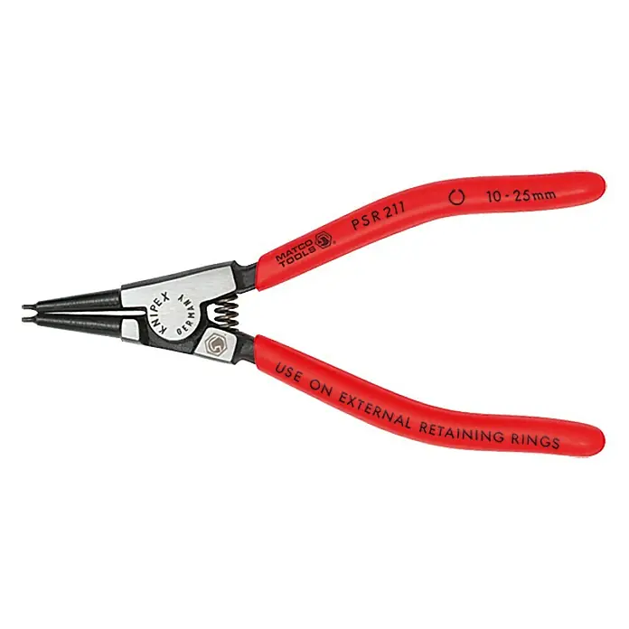 Knipex Sicherungsringzange - Sicherungsringe auf Wellen Ø 10 – 25 mm, Länge: 140 mm, Geeignet für: Außenringe - Vorderansicht