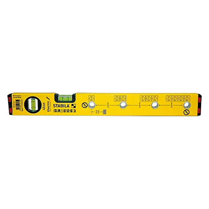 Stabila Wasserwaage Typ 70 electric - Länge: 43 cm, Anzahl Libellen: 2 Stk.