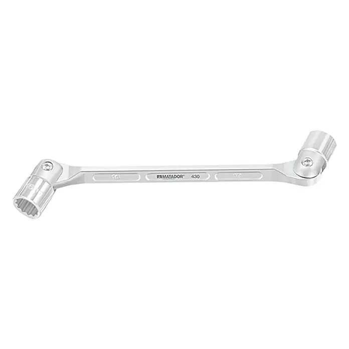 Matador Llave de tubo de doble boca - Ancho de llave: 16 x 17 mm - Vista descendente