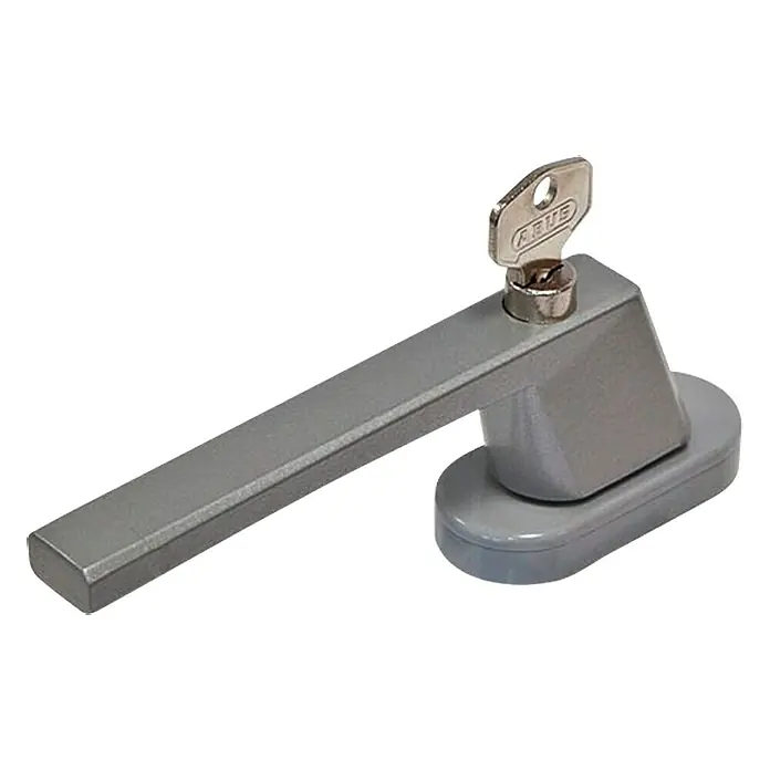Abus Fenstergriff FG 110 - Silber, Abschließbar - Vorderansicht