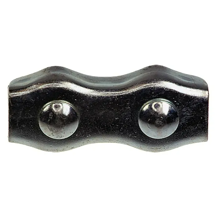 Stabilit Duplex-Klemme - 1,5 mm - 3 mm, Stahl, Galvanisch verzinkt, 2 Stk. - Vorderansicht
