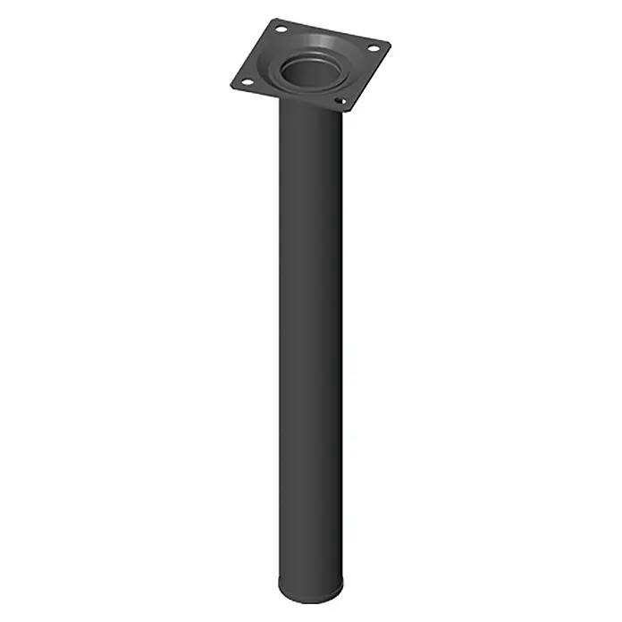 Element System Postolje za namještaj - Ø x D: 30 x 300 mm, Nosivost: 50 kg, Crne boje - Pogled sprijeda