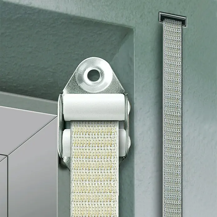 Schellenberg Doppelleiterrolle Standard Maxi - Gurtbreite: 18 mm - 23 mm, Geeignet für: Rollladen-Maxi-Systeme, Weiß - Vorderansicht