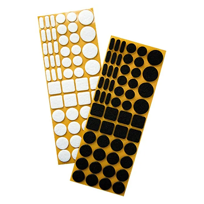 Stabilit Filzgleiter-Set - 110 Stk., Weiß/Braun, Selbstklebend - Vorderansicht