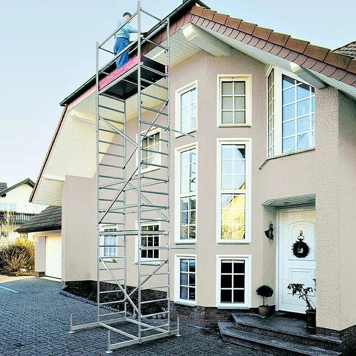 Krause Corda Montagegerüst - Arbeitshöhe: 7 m, Breite: 74 cm, Belastbarkeit Bühne: 180 kg