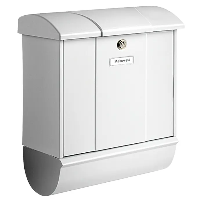 Burg-Wächter Briefkasten-Set Olymp - Weiß, DIN C4, 332 x 32 mm - Linke Seitenansicht