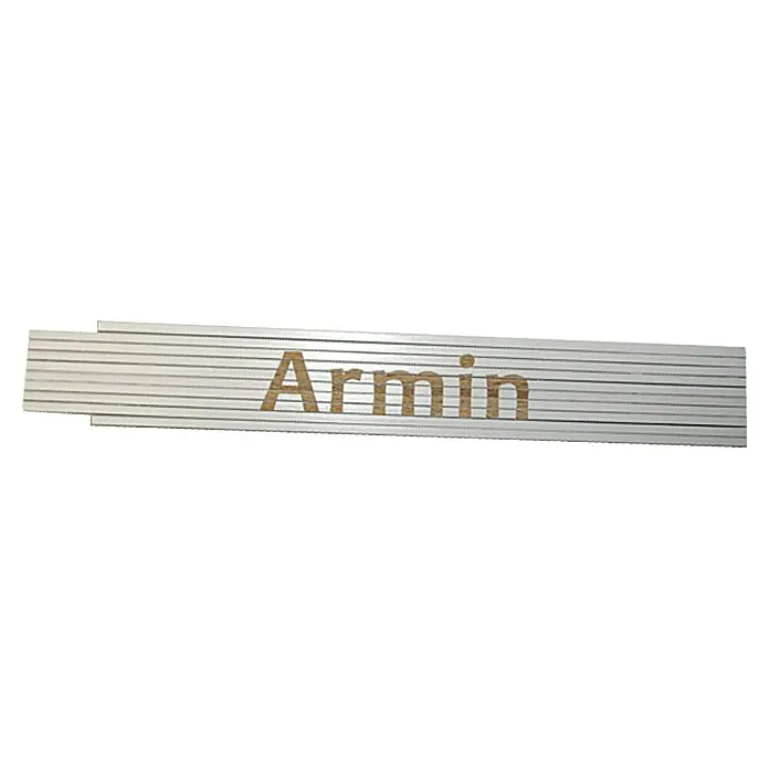 Zollstock - Aufdruck: Armin, 2 m - Ansicht von oben