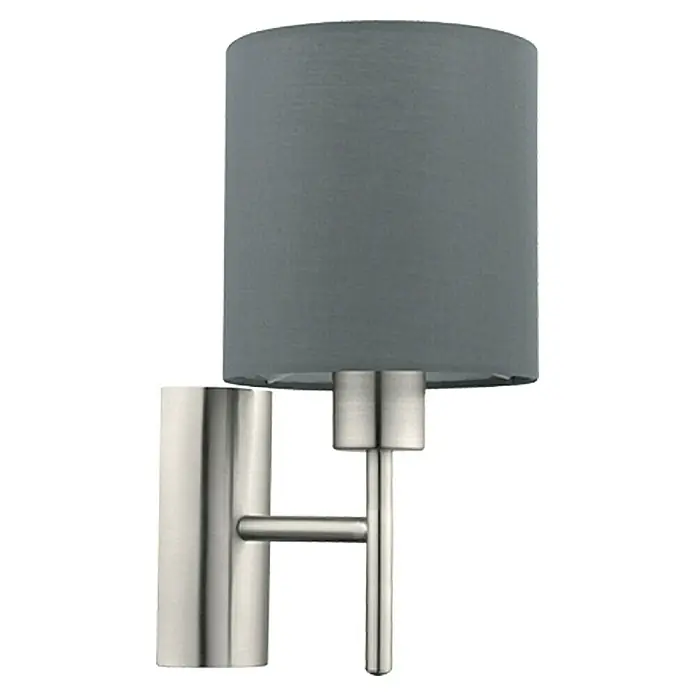 Eglo Pasteri Wandleuchte - 60 W, Nickel matt, Grau, E27 - Vorderansicht