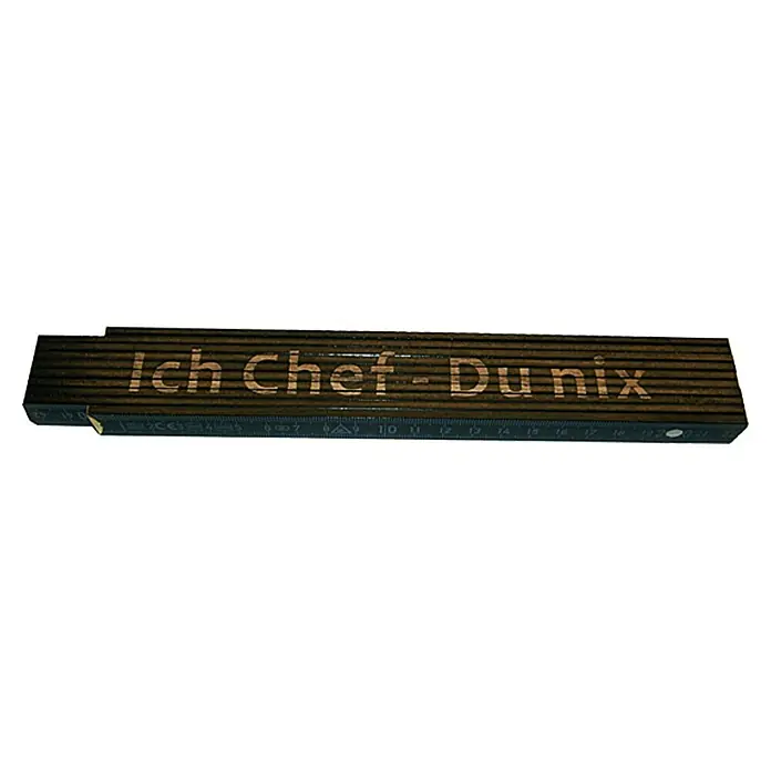 Zollstock - Aufdruck: Ich Chef - Du nix, 2 m - Ansicht von oben