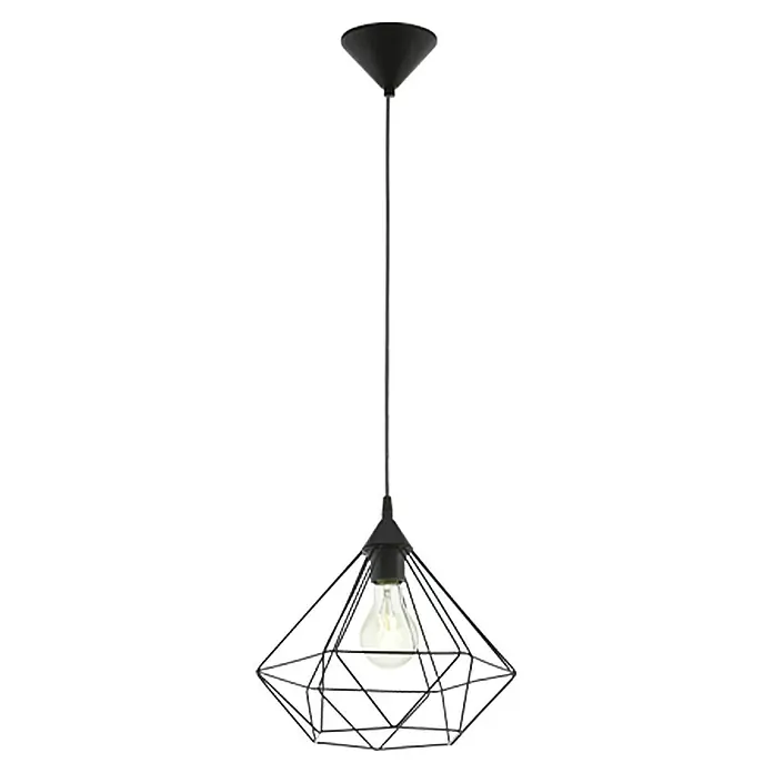 Eglo Tarbes Lámpara colgante redonda - Altura: 110 cm, Diámetro: 325 mm - Vista frontal