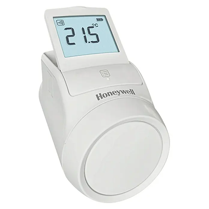 Honeywell evohome Regulador de radiador THR092HRT - Dimensión conexión: M30 x 1,5 mm, Funciona con pilas - Vista de perfil derecho