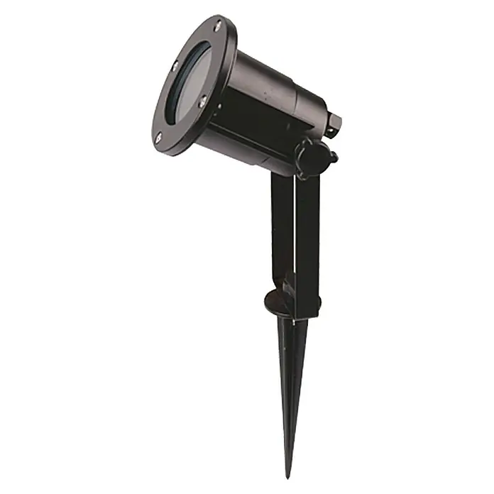 Starlux Splash Vrtni LED reflektor - S 1 žaruljom, 3 W, Crne boje, Štap za zabijanje u zemlju - Pogled sprijeda