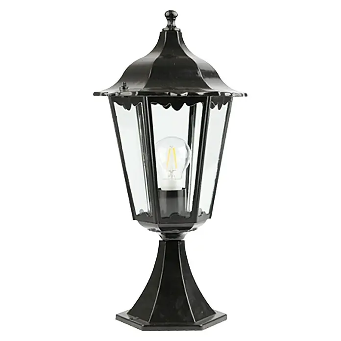 Starlux Turin Sobremuro exterior - Negro, 60 W, IP44 - Vista frontal