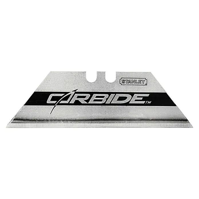 Stanley Hoja trapezoidal Carbide - Longitud de la hoja: 62 mm, Espesor de las hojas: 0,6 mm, 10 uds. - Vista frontal