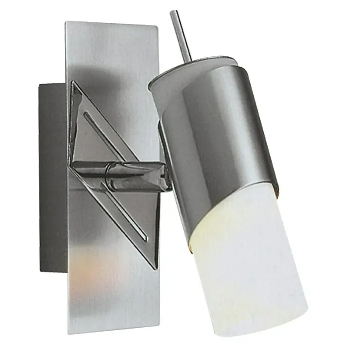 Tween Light Foco de una luz LED Rocca 1 - 3 W, L x An x Al: 10 x 10 x 16,5 cm, Níquel satinado, Blanco Opal, Blanco cálido - Vista de perfil izquierdo