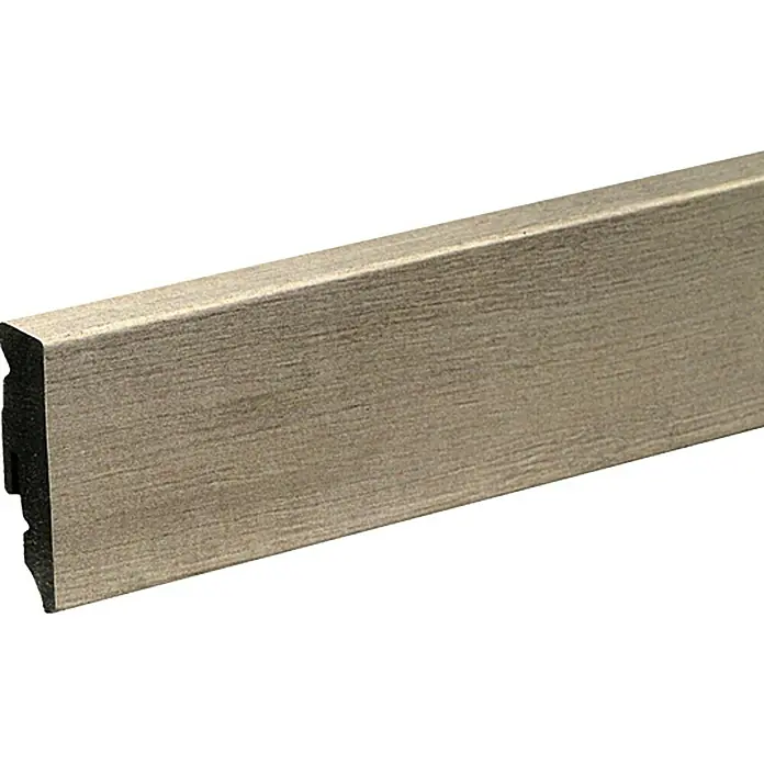 Profiles and more Sockelleiste KU51L Sherwood Eiche Grau - 2,4 m x 15 mm x 50 mm, Gerade - Linke Seitenansicht