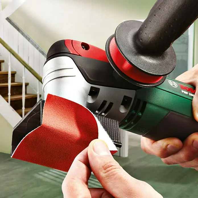 Bosch Taco lijador de perfiles AUZ 70 G - Apto para: Madera, Medidas papel abrasivo: 70 x 125 mm - Vista frontal
