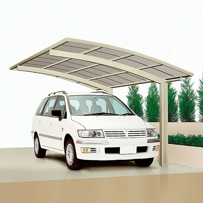 Ximax Carport Portoforte 110 - 4,9 x 2,7 m, Einfahrtshöhe: Max. 2,2 m, Edelstahloptik, Schneelast: 137 kg/m²