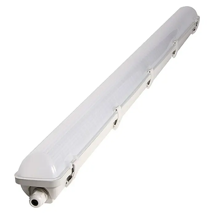 Ritter Leuchten LED-Feuchtraum-Lichtleiste - 60 cm, 11,5 W, 1.000 lm, Grau, IP65 - Linke Seitenansicht