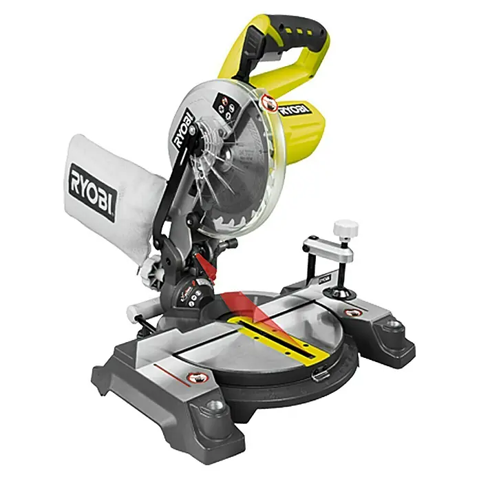 Ryobi ONE+ Ingletadora de batería EMS190DCL - 18 V, Iones de litio, Sin batería, Diámetro hoja de sierra: 190 mm, Número de revoluciones de marcha en vacío: 4.500 r.p.m.