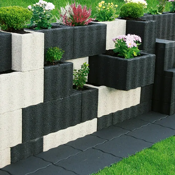 Škarpni element za cvijeće Betonska posuda - Antracit, 30 x 20 x 20 cm, Beton