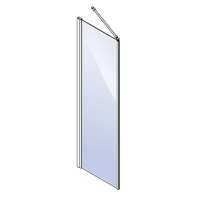 Camargue Vario Bočni fiksni dio tuš kabine - 60 x 195 cm, Premazano, Debljina: 6 mm, Srebrne boje