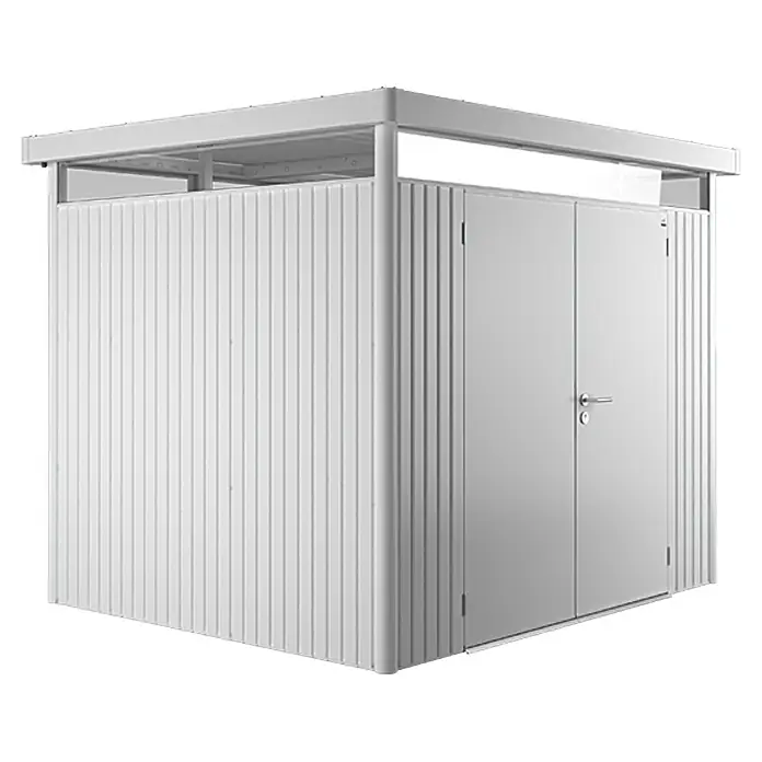 Biohort Gerätehaus HighLine - 236 cm, 236 cm, Stahl, Weiß