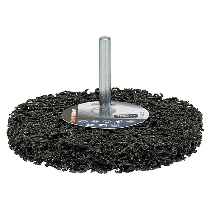 Craftomat Reinigungsscheibe - Siliciumkarbid-Vlies, Passend für: Bohrfutter - Detailaufnahme