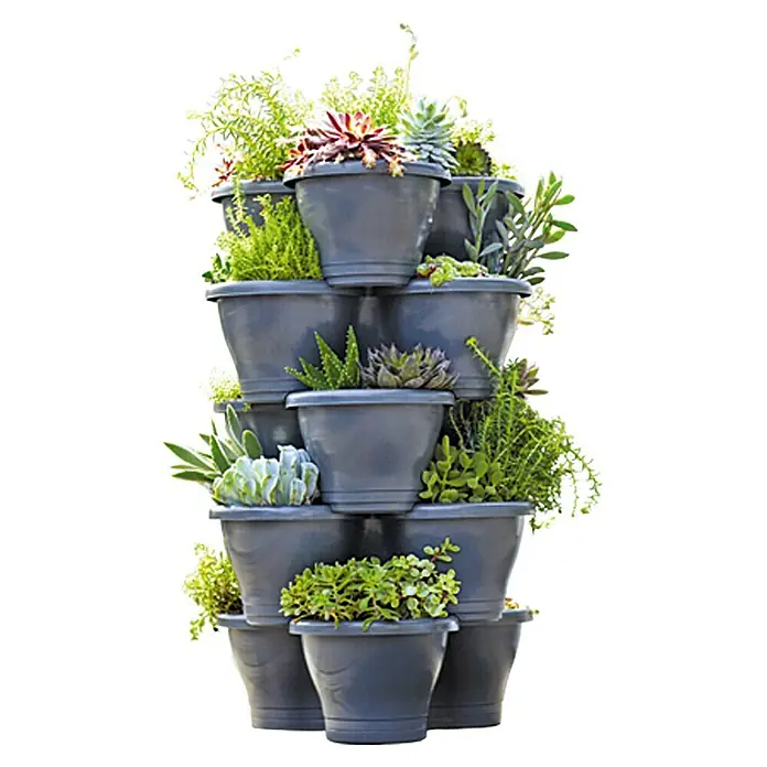 Elho Corsica Vertical Garden Plastična tegla - Vanjska dimenzija (D x Š x V): 44 x 34 x 16 cm, Plastika, Antracit