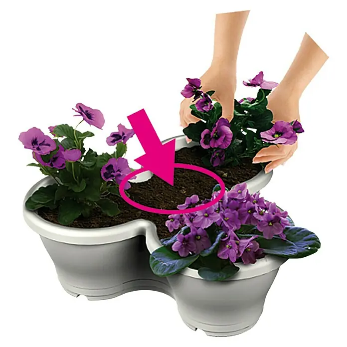 Elho Corsica Vertical Garden Plastična tegla - Vanjska dimenzija (D x Š x V): 44 x 34 x 16 cm, Plastika, Bijele boje