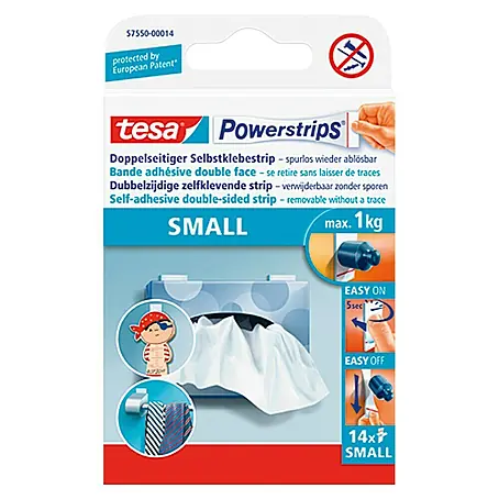 Tesa Powerstrips Zelfklevende strip Small