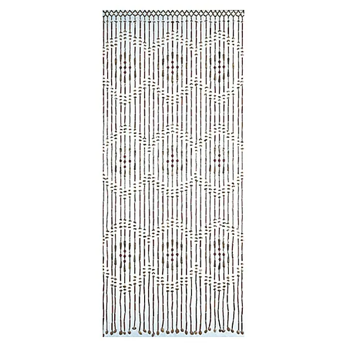 Perlenvorhang Menam - Beige/Braun, 90 x 200 cm - Vorderansicht