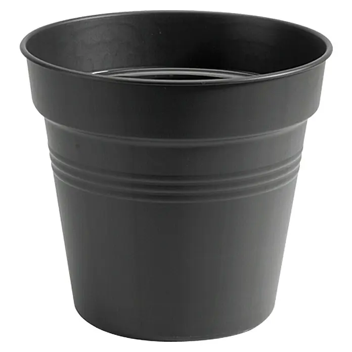 Elho Green Basics Tegla za cvijeće - Maks. vanjski promjer: 40 cm, Plastika, Crne boje - Pogled sprijeda
