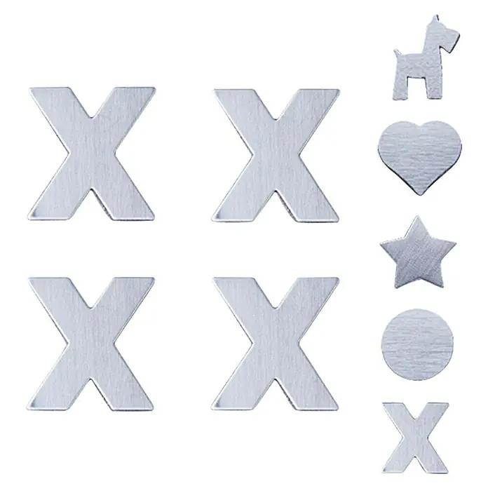 Zeller Present Magnet-Set - 4 Stk., Edelstahl - Vorderansicht