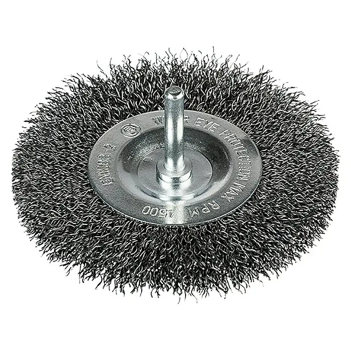 Craftomat Scheiben-Drahtbürste - Passend für: Bohrfutter, Durchmesser: 100 mm, Durchmesser Schaft: 6 mm