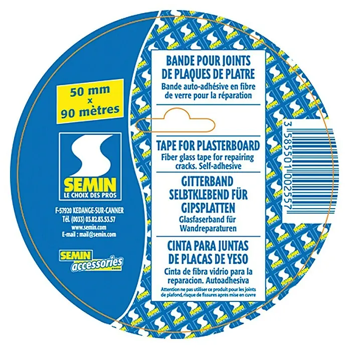 Semin Fugen-Gitterband - 90 m x 5 cm, Selbstklebend - Ansicht von oben