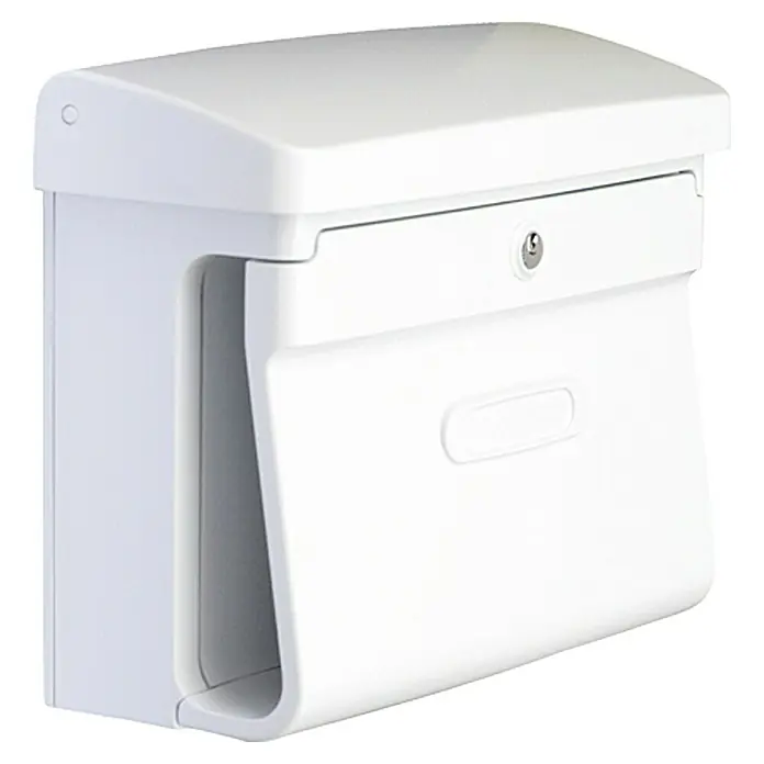 Burg-Wächter Briefkasten Bremen - 420 x 155 x 320 mm, Weiß, Format Einwurf: DIN C4, 330 x 30 mm - Linke Seitenansicht