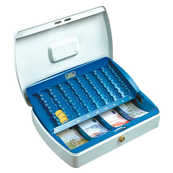 Burg-Wächter Office Line Geldzählkassette ZK 2257 EURO - 25,5 x 20 x 7,5 cm, Weiß - Linke Seitenansicht