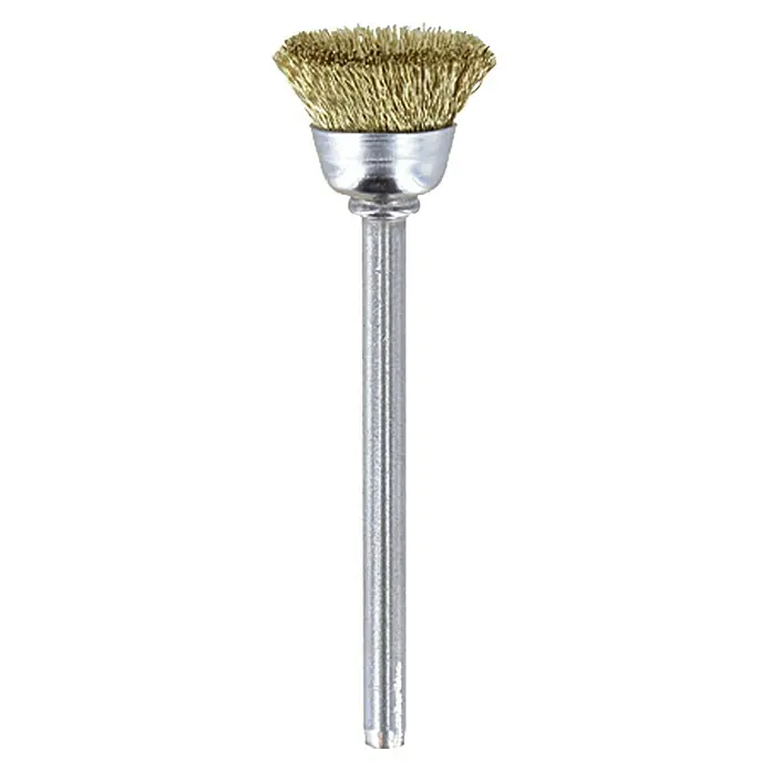 Dremel Cepillo de latón Mod. 536 - Forma cabezal: Olla, 13 mm, 2 ud. - Vista frontal