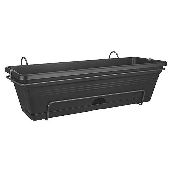Elho Green Basics Žardinjera za balkon All in - Maks. vanjska dužina: 50 cm, Crne boje
