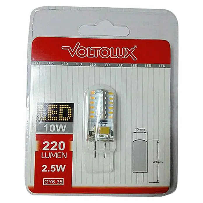 Voltolux LED žarulja - 2,5 W, GY6,35, Topla bijela, 220 lm - Pogled sprijeda