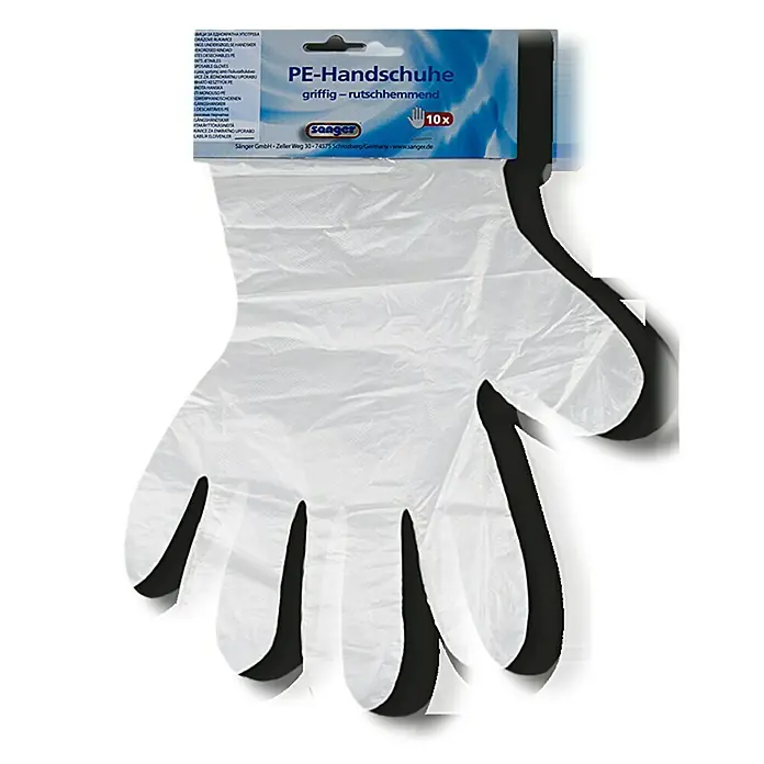 PE-Handschuhe - Größe: Universal, 10 Stk., Polyethylen - Vorderansicht