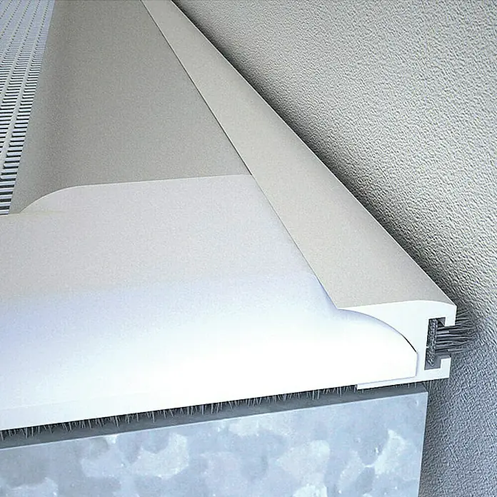 ACO Lichtschachtabdeckung - 115 x 60 cm, Bürstendichtung - Vorderansicht